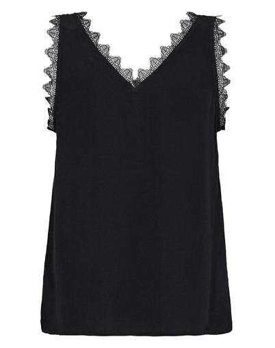 Co'Couture - Perin CC Lace Singlet Top - Black